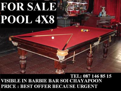 pic POOL TABLE SNOOKER 4 X 8